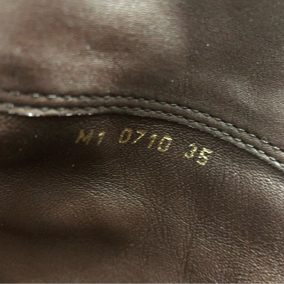 Christian Dior Retro Vintage Intrigante Thigh High Brown Harness Heeled Boots 35 - Picture 12 of 12